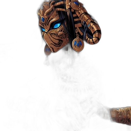 mask, dragon, creature, robot transparent PNG cut-out