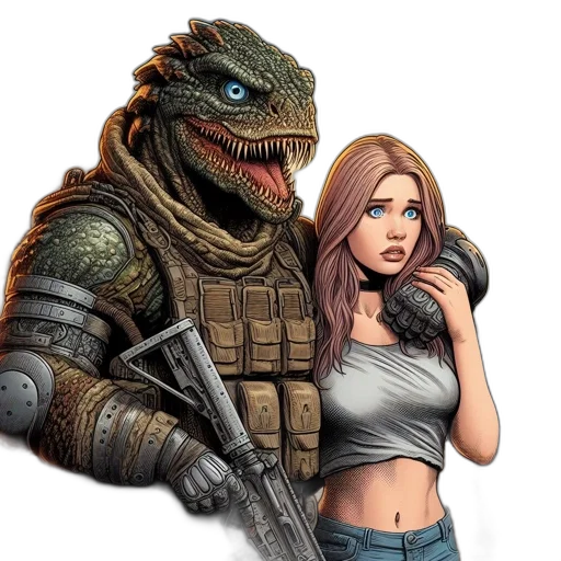 concept art, fantasy art, comic book art, pixel art transparent PNG cut-out