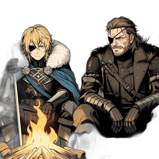 sword, jacket, weapon, concept art transparent PNG cut-out