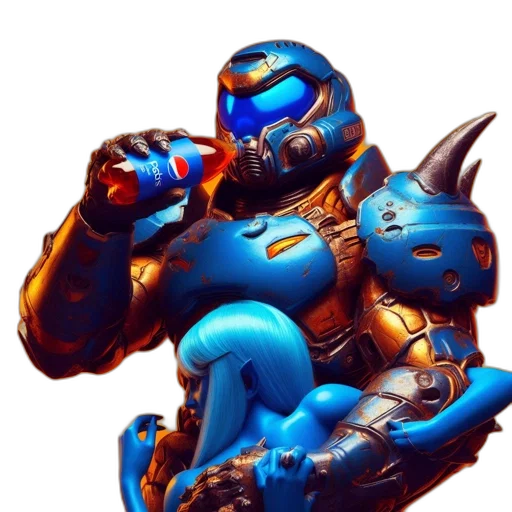 robot, weapon, concept art, pixel art transparent PNG cut-out