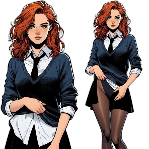 dress, comic book art, concept art, cartoon transparent PNG cut-out