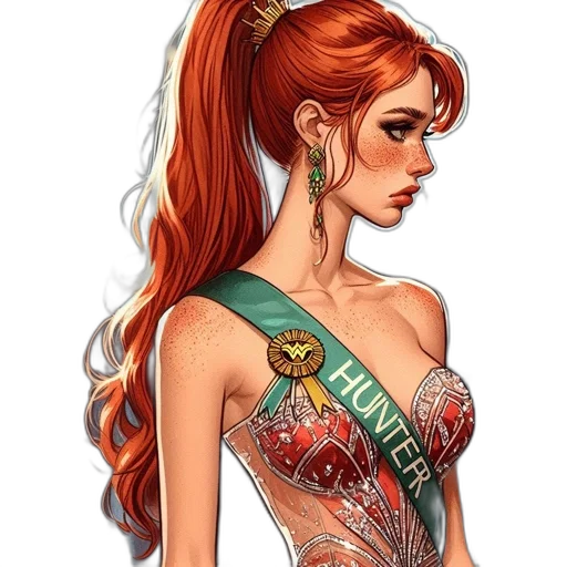 crown, dress, jewelry, comic book art transparent PNG cut-out
