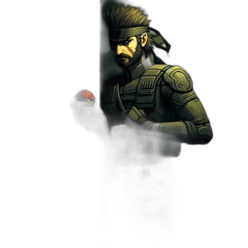 weapon, mask, jacket, staff transparent PNG cut-out
