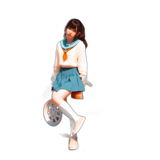 dress, shoes, jacket, staff transparent PNG cut-out