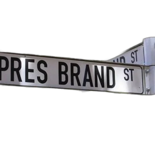 3d render, city street, street, sign transparent PNG cut-out