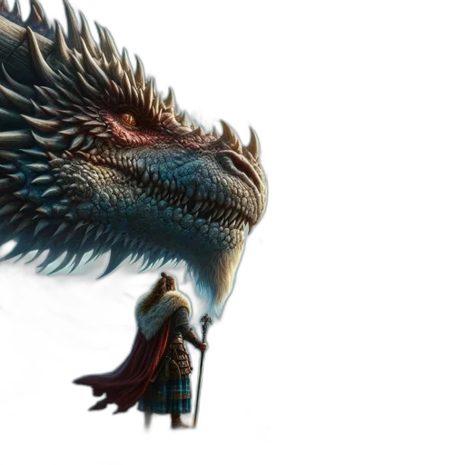 dragon, sword, fantasy art, concept art transparent PNG cut-out