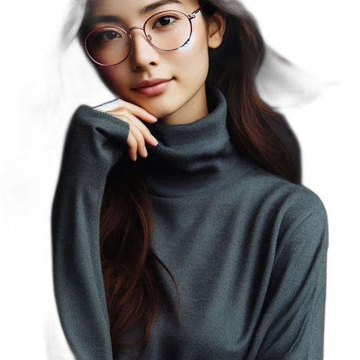 face, hair, dress, jacket transparent PNG cut-out