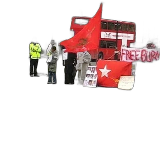 staff, concept art, 3d render, protesters transparent PNG cut-out