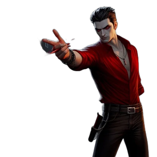jacket, weapon, concept art, 3d render transparent PNG cut-out