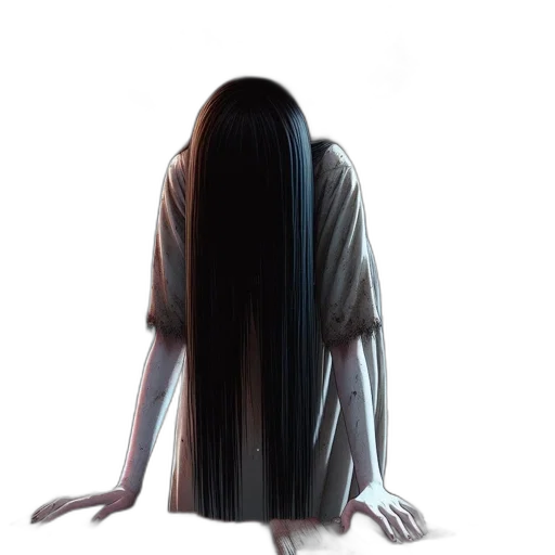 hair, dress, creature, mask transparent PNG cut-out