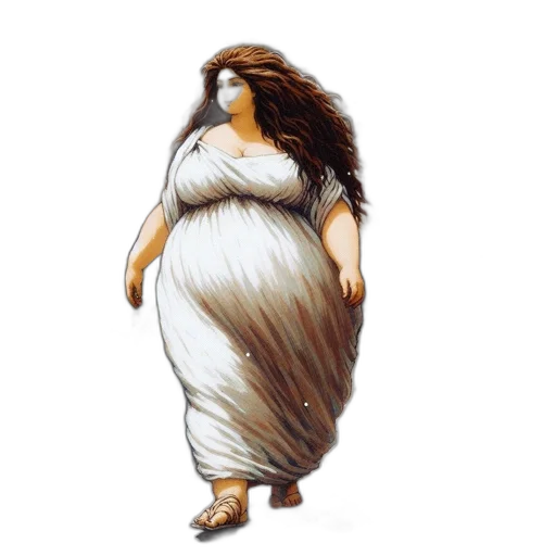 dress, creature, hair, concept art transparent PNG cut-out
