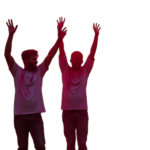 3d render, people, celebrating, holi transparent PNG cut-out