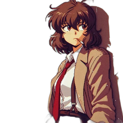 jacket, face, staff, anime transparent PNG cut-out