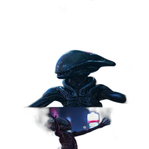 robot, creature, staff, weapon transparent PNG cut-out