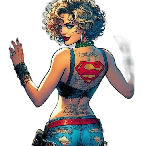 comic book art, concept art, cyberpunk, cartoon transparent PNG cut-out