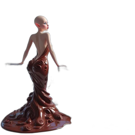 dress, creature, 3d render, concept art transparent PNG cut-out
