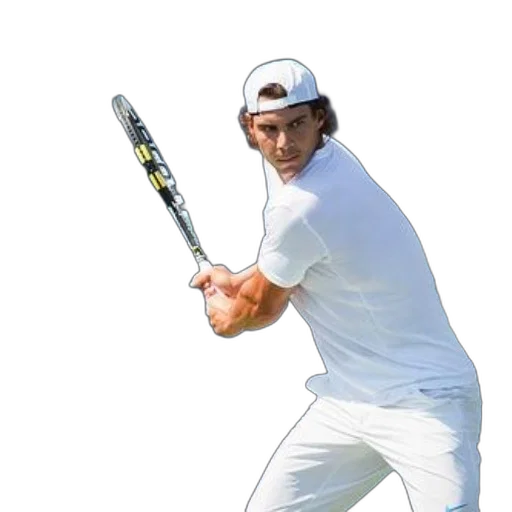 photorealistic, tennis, player, white transparent PNG cut-out