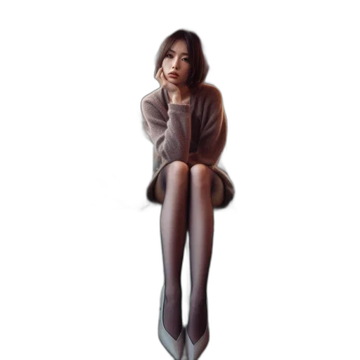 dress, umbrella, jacket, staff transparent PNG cut-out