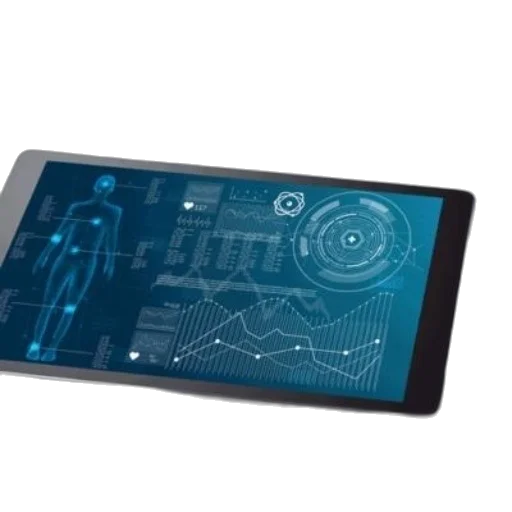 tablet, displaying, medical, data transparent PNG cut-out