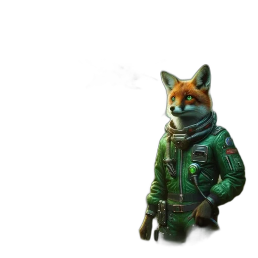 jacket, animal, staff, robot transparent PNG cut-out