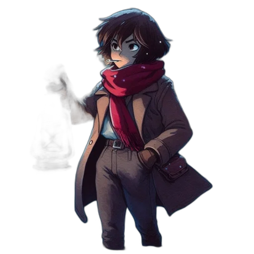 staff, jacket, concept art, fantasy art transparent PNG cut-out