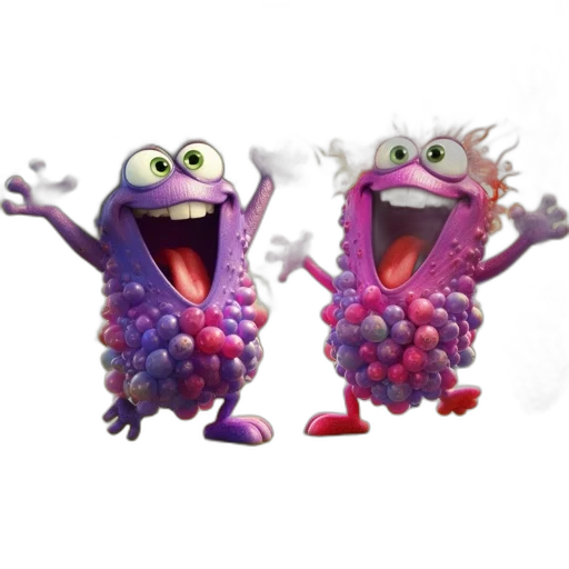 3d render, concept art, two, fruit-like transparent PNG cut-out