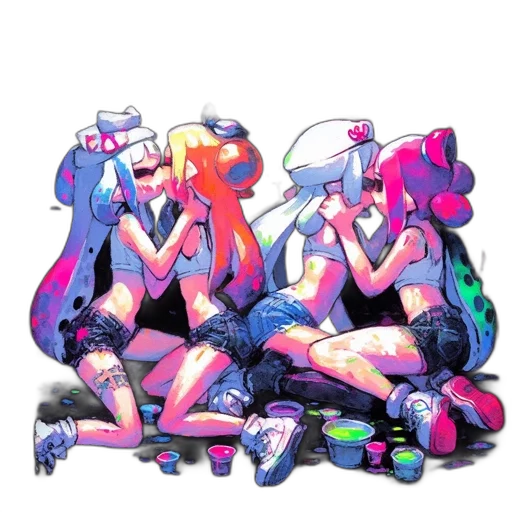 robot, concept art, vaporwave, cyberpunk transparent PNG cut-out