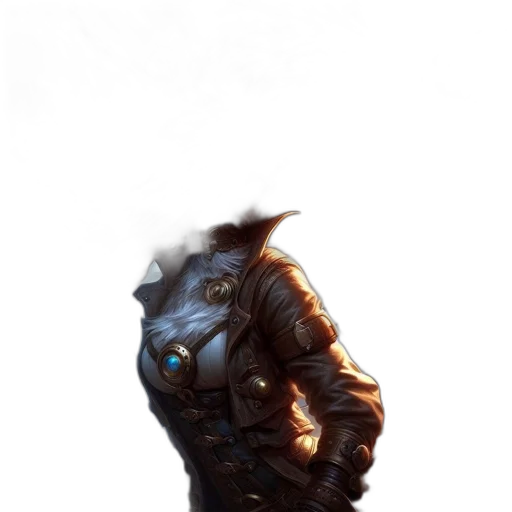 creature, dragon, mask, staff transparent PNG cut-out