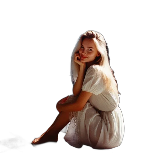 dress, face, hair, jewelry transparent PNG cut-out