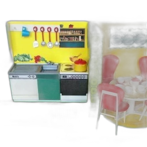 furniture, food, 3d render, pastel transparent PNG cut-out