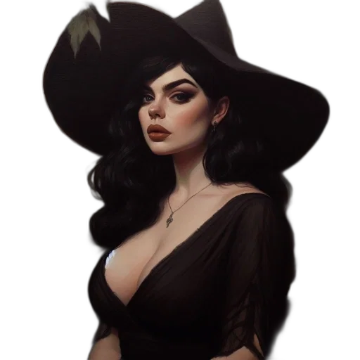 hat, dress, crown, staff transparent PNG cut-out