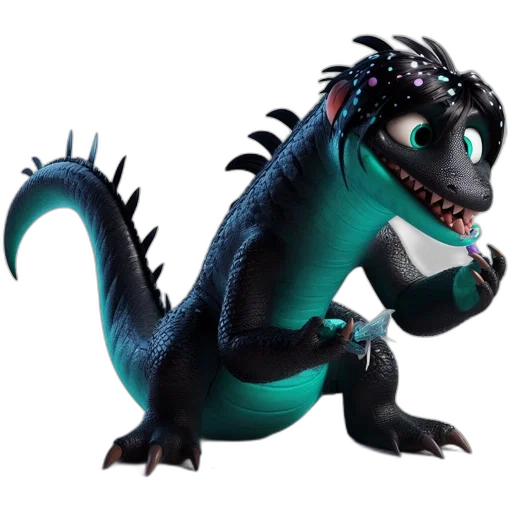 dragon, creature, animal, 3d render transparent PNG cut-out