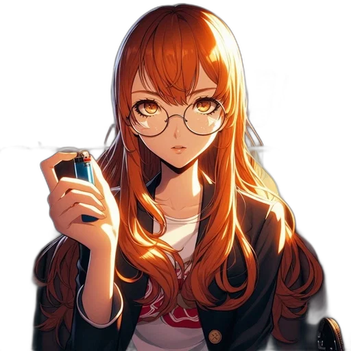 jacket, face, staff, weapon transparent PNG cut-out