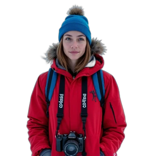 staff, jacket, face, hat transparent PNG cut-out