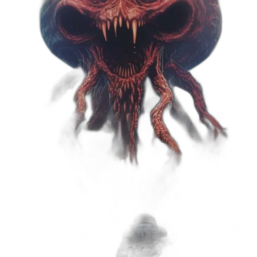 creature, face, mask, hair transparent PNG cut-out