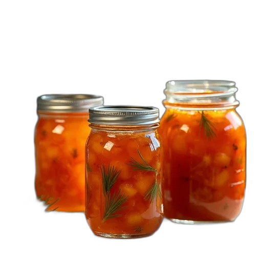 food, three, jars, homemade transparent PNG cut-out
