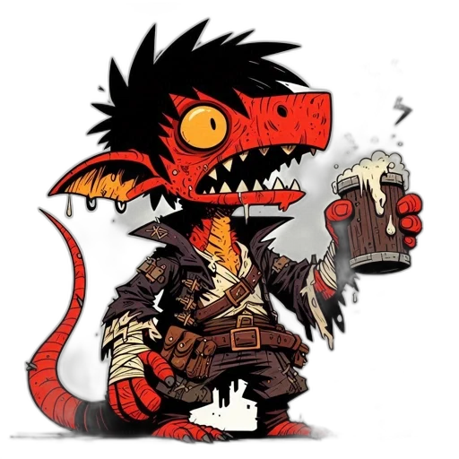 dragon, staff, creature, animal transparent PNG cut-out