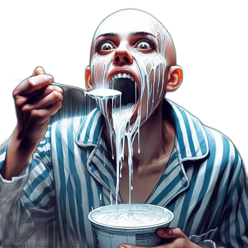 food, face, mask, comic book art transparent PNG cut-out