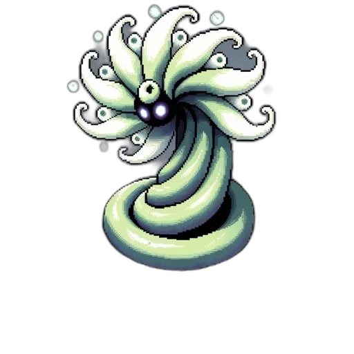 creature, dragon, flower, staff transparent PNG cut-out