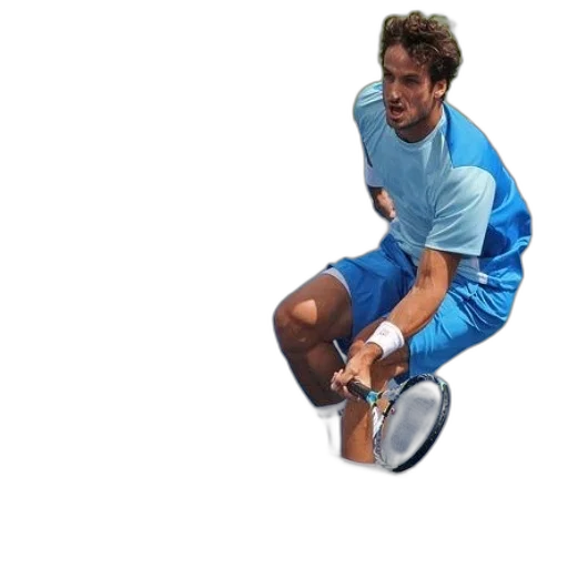 photorealistic, tennis, player, blue transparent PNG cut-out