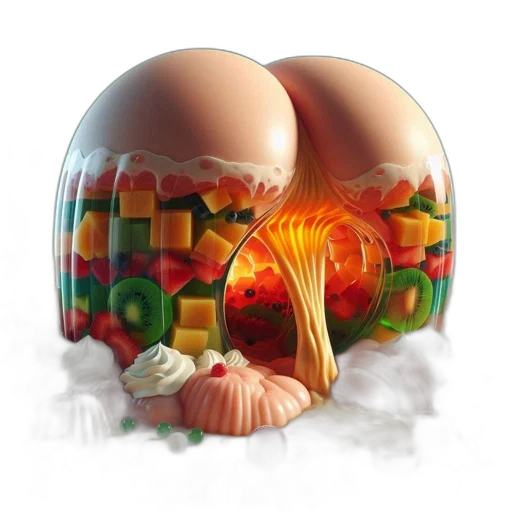 food, 3d render, photorealistic, concept art transparent PNG cut-out