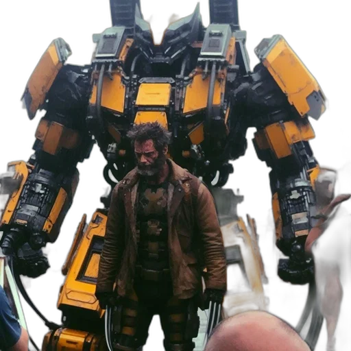 robot, jacket, weapon, concept art transparent PNG cut-out