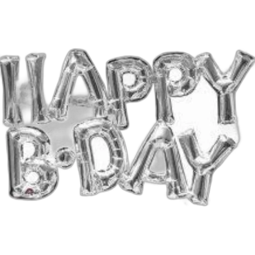 silver, foil, balloons, spelling transparent PNG cut-out