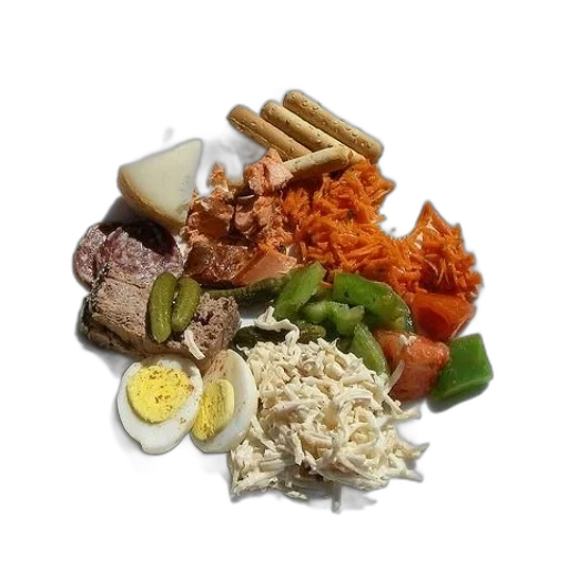 food, plate, carrots, eggs transparent PNG cut-out