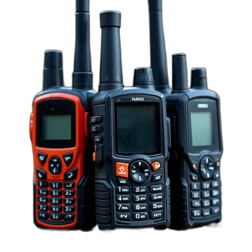 three, types, rugged, walkie transparent PNG cut-out