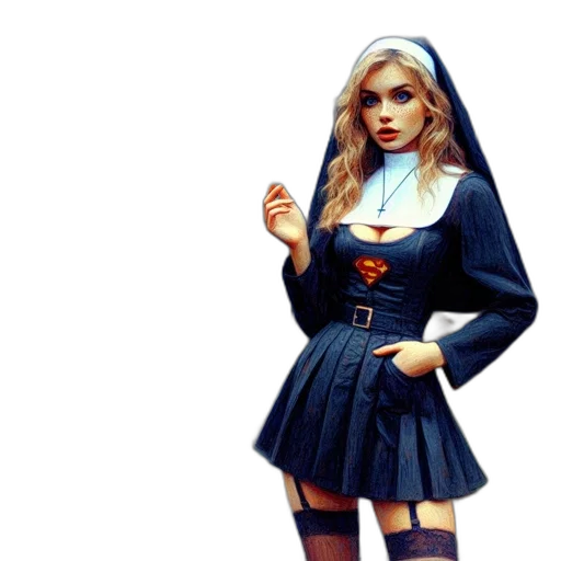 dress, jacket, comic book art, concept art transparent PNG cut-out