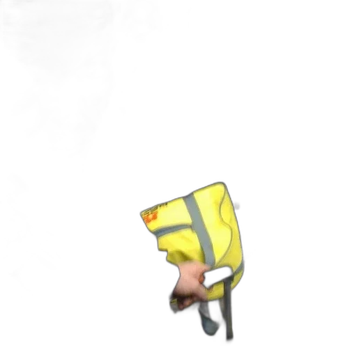 jacket, umbrella, hat, staff transparent PNG cut-out