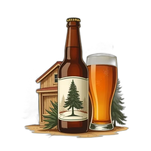 bottle, pixel art, photorealistic, beer transparent PNG cut-out