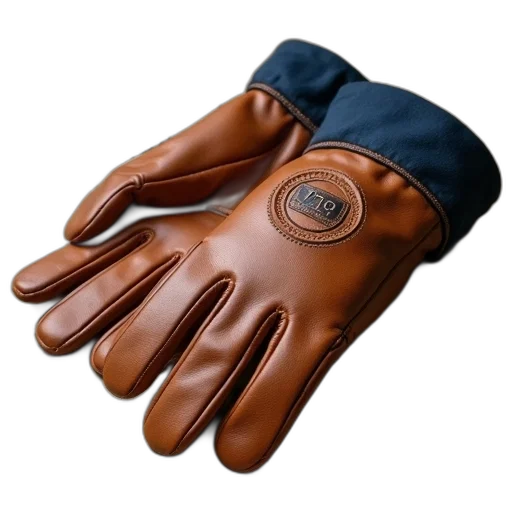 pair, brown, leather, gloves transparent PNG cut-out