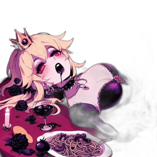 food, dragon, dress, staff transparent PNG cut-out